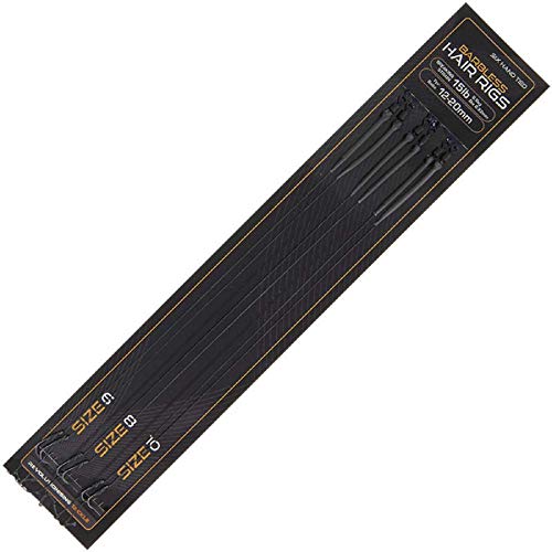 g8ds® 6 Haar Rigs Barbless gemischt 2X Jeweils Größe 6,8,10 Handgebunden Wirbel Schrumpfschlauch Haken Line Aligner Kicker Karpfen Angeln