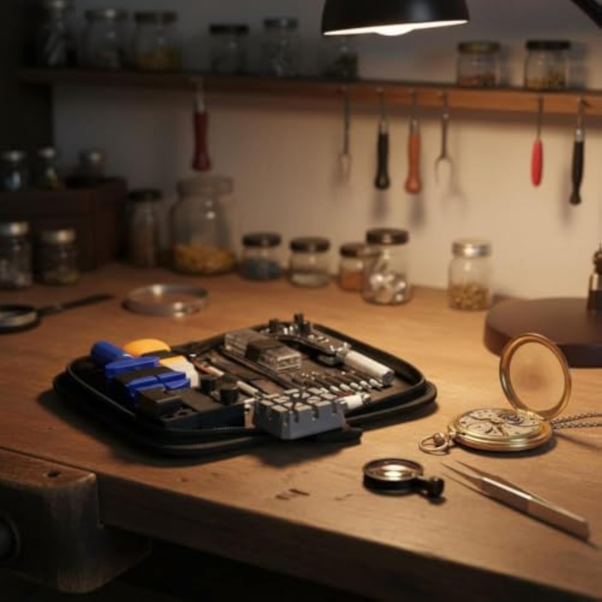 15 Pieces Multifunctional Watch Repair Kit, Portable