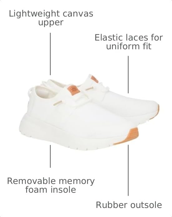 HEYDUDE Women's Sirocco Neutrals, White Size 9 | Lightweight Sneaker by HEYDUDE - Used condition - Image 3