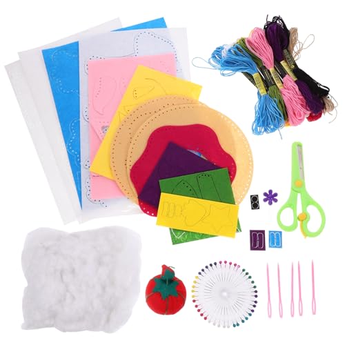 DIKACA 1 Juego Kit De Costura De Fieltro Equipo Haciendo Pequeño Juguetes Animales De Costura Animales De Fieltro Artesanías De Costura De Fieltro Kit De Tejer Animales Sintió