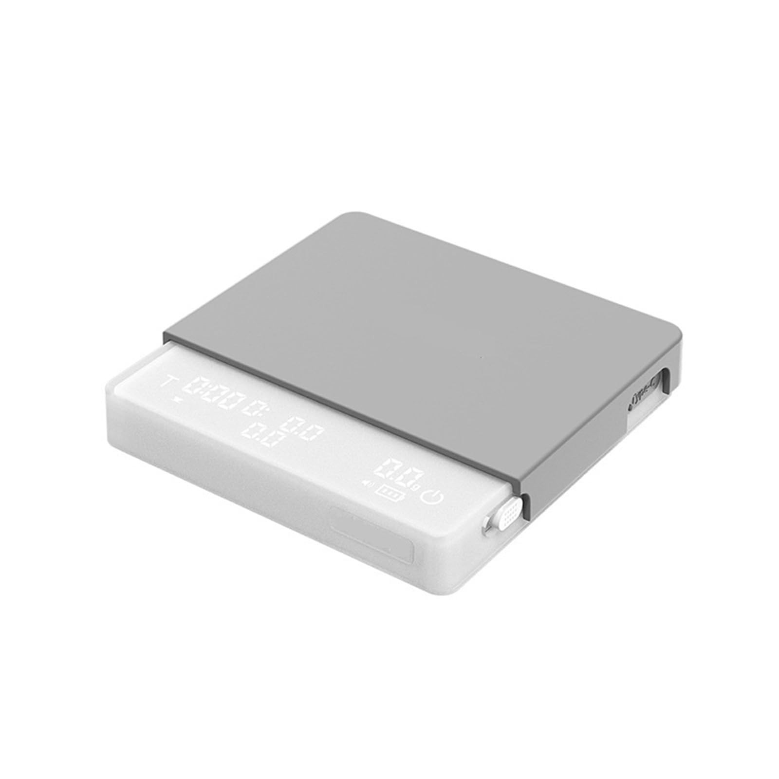 Báscula de café Báscula de café de cocina Digital, accesorios electrónicos de Barista for el hogar, Espresso recargable cíclico(White 3.0 pro)