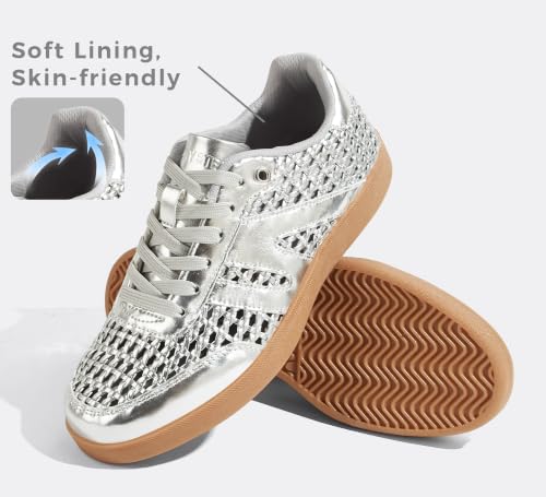 Image of LUCKY STEP Women Retro Gum Sole Fashion Sneakers
