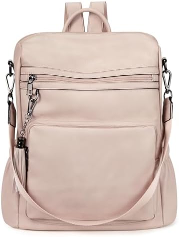 CLUCI Backpack Purse for Women Fashion Two Toned Leather Designer...