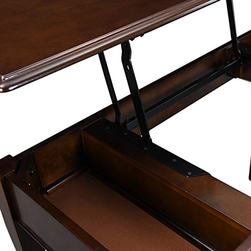 Christopher Knight Home Janice Transitional Lift-Top Standing Desk, Dark Walnut #TOP4
