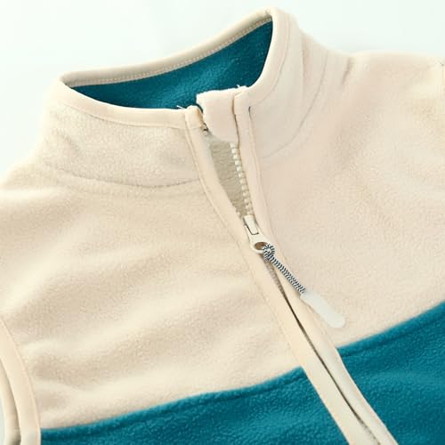 Image of Boys Full Zip Polar Fleece Vest Sleeveless Outwear Warm Jacket with Pockets