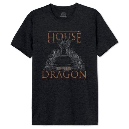 House Of the Dragon Mehoftdts003 Camiseta, Antracita Melange, M para Hombre