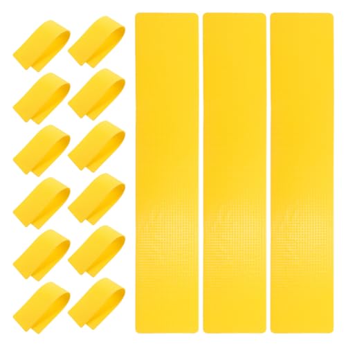Marqueurs de ligne pour terrain de tennis kit de 15 pièces jaunes plates