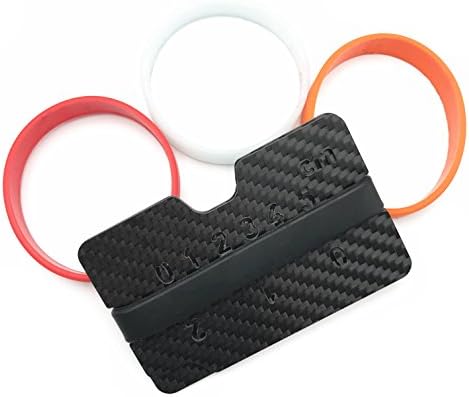 STARIM Minimalist Carbon Fiber Slim Credit Card Case Holder Wallet & RFID Blocking Front Pocket Money Clip Ruler Style