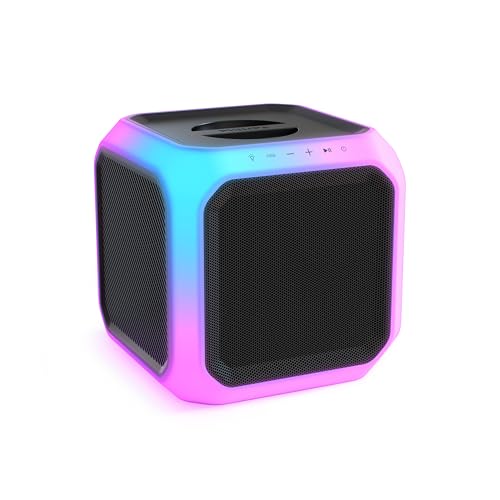 Image of PHILIPS X7207 Bluetooth Party Speaker,160W Wireless Cube Speaker with Powerful Sound and Deep Bass, Supports USB /AUX /TWS, Mic Input and Vibrant 360 Party Lights for an Immersive Experience.
