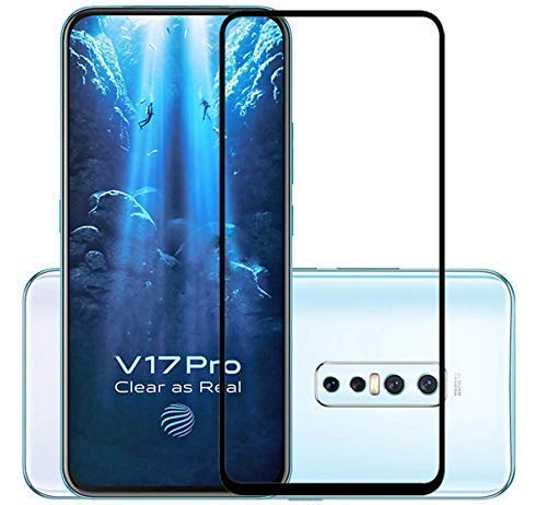 Image of Tempered Glass Screen Protector Compatible For Vivo V17 pro with Edge to Edge Coverage and with Easy Installation Kit