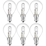 Veridius G45 E14 Golf Ball Bulb 28W SES Dimmable Small Edison Screw Light Bulb Warm White 2700K 613LM AC 230V Mini Globe Classic Clear Round for Chandeliers Ceiling Fans Wall Table Lamp Pack of 6