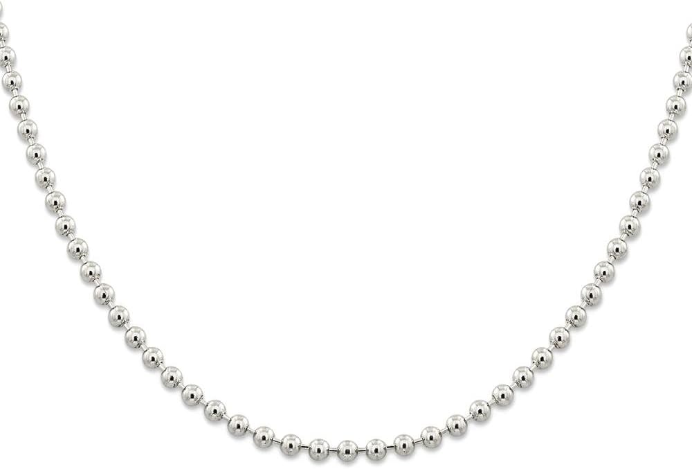 IceCarats 925 Sterling Silver 4mm Thick Ball Chain Necklace Polished