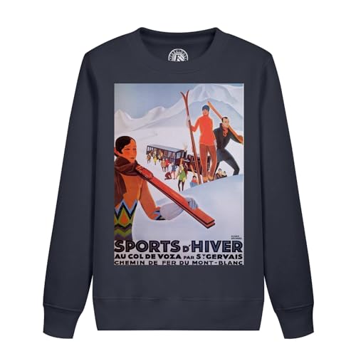 Sweatshirt enfant sport d'hiver au design poster vintage voyage France