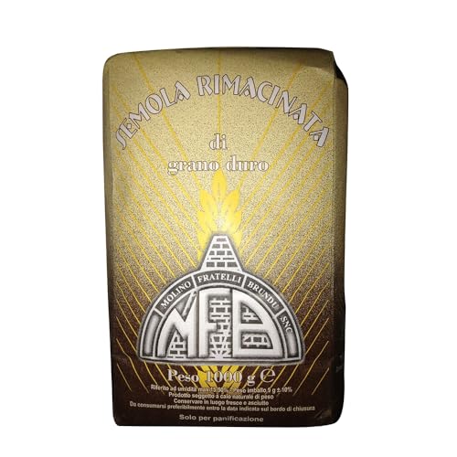 Molino Brundu Semola Rimacinata di Grano Duro, 1 kg per