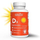 Kaitamin Vegetarian Vitamin D Supplement - 5000 IU (125mcg) per Capsule (120 Capsules) for Immune, E