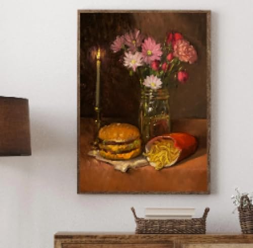 Peinture à l'huile vintage sur toile de qualité pour salon raffiné