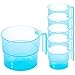 Kerafactum Set di 6 bicchieri con manico, per campeggio, mensa, ideale per picnic, barca, tenda, caravan, lavabile in lavastoviglie, impilabile, 0,3 litri. Mug colore blu.