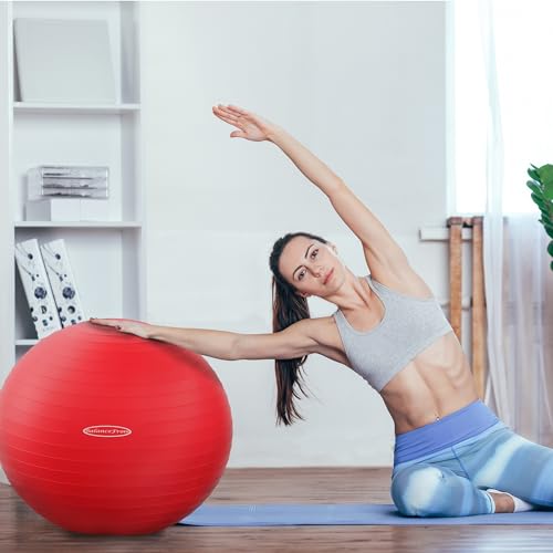 Image of BalanceFrom Anti-Burst and Slip Resistant Exercise Ball Yoga Ball Fitness Ball Birthing Ball with Quick Pump, 2,000-Pound Capacity