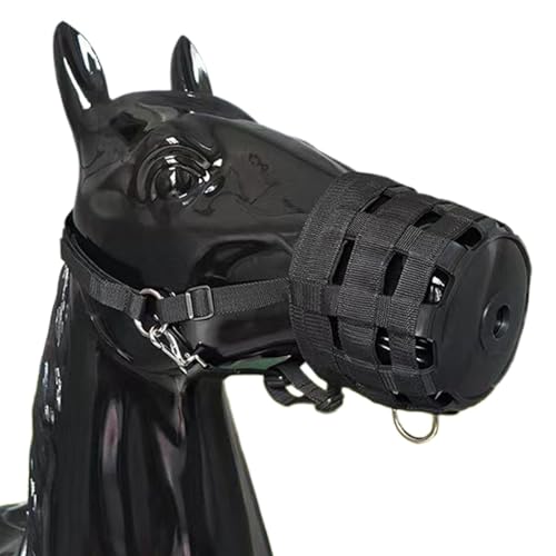 Muselière de pâturage cheval au ranch pour une alimentation contrôlée
