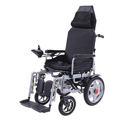 Smart-Elektro-Rollstuhl, mit EPBS Slope Assist-System Leichtklapppflege Rollstuhl for behinderte und ältere, 12A Lithium-Batterie ZDWN (Color :