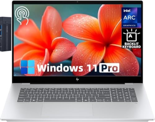 HP OmniBook X 17.3�C���` FHD IPS �^�b�`�X�N���[���m�[�g�p�\�R���AIntel Core Ultra 7 256V�v���Z�b�T�[�A16GB RAM 512GB SSD�A�o�b�N���C�g�L�[�{�[�h�AWi-Fi 7�A128gb 9H�h�b�L���O