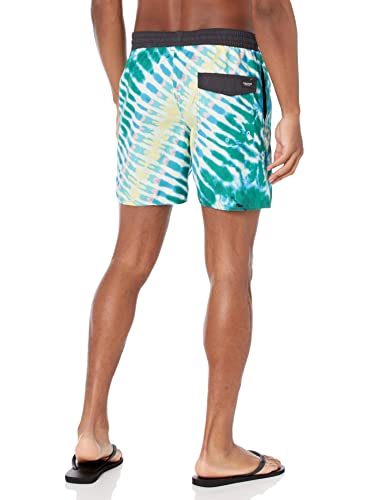 Volcom Men's Standard 17-Inch Elastic Waist Surf Swim Trunks, Beach Bunch Multi, Large #TOP1