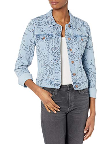 Jessica Simpson womens Peony Relaxed Denim Jacket, Whirling Cheetah, X-Large US