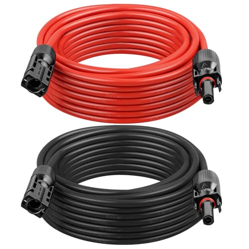 Systèmes photovoltaïques et maison câble d'extension pour panneau solaire 12 AWG fil 9,1 m