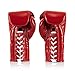 Fairtex BGL6 Handmade Leather Gloves| Optimal fist Closure with a Locked-Thumb Design| Premium Leather |Triple-Layered Foam |Lace-up Closure. Ideal for Boxing, MMA, and Kickboxing.(Red/18oz)