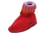 Hausschuhe Haflinger Paul, Hüttenschuhe, Unisex-Erwachsene, Walkstoff aus reiner Wolle ,Rot (Ziegelrot 85) ,37