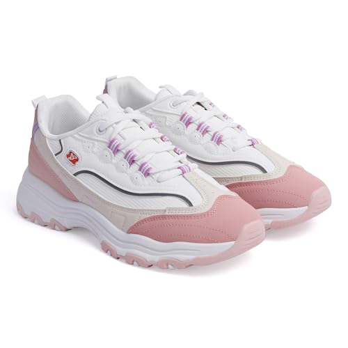 Image of YOHO Women's Chonks Sporty Comfortable Chunky Sneakers | Lightweight & Breathable | Everyday Shoes for Woman /Girls