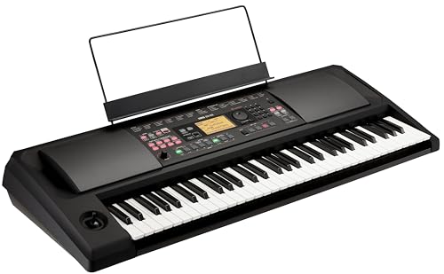 Korg - EK-50L Digital Keyboard with 61 Touch Sensitive Keys - Deluxe Model - Black