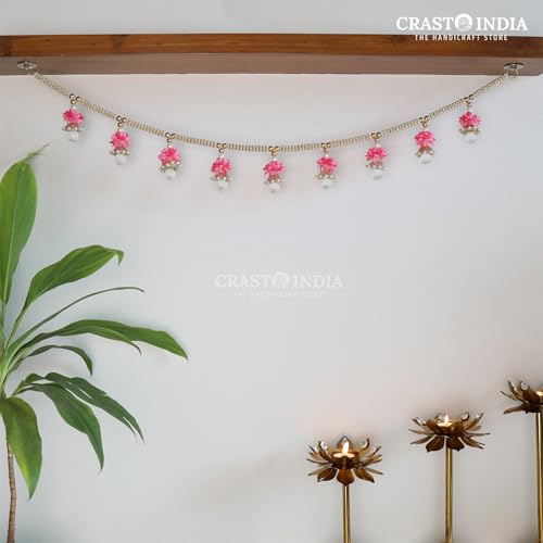 Image of Handcrafted Festive TORAN /BANDHANWAR #8A (1 PC) - for Diwali, Dussehra, Ganesh Chaturthi, Janmashtami, Weddings, House-Warming, Event Decor, 100 cm
