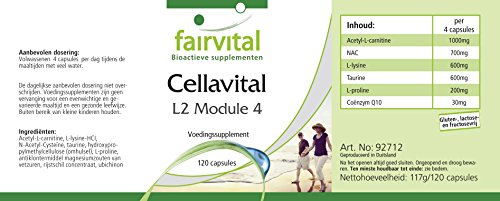 Cellavital - HOOG GEDOSEERD - 120 capsules - antioxidanten complex met acetyl-L-carnitine, taurine, Q10 en meer - Image 8
