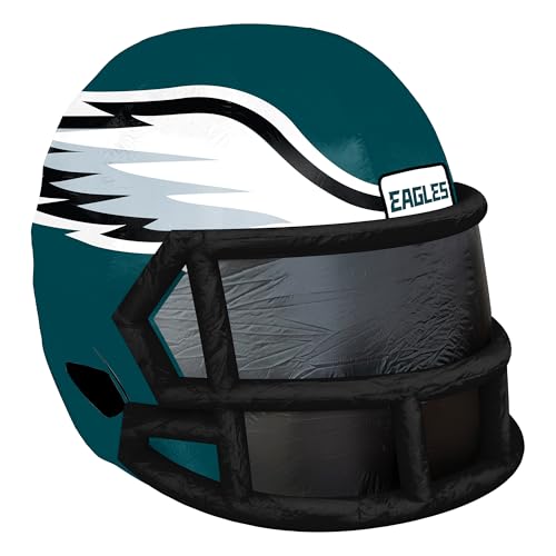 Sporticulture NFL Philadelphia Eagles 4ft Inflatable Helmet with LED Lights & Built-in Blower - Merchandise Decor Ideal for Lawn, Front Yard, and Backyard Party Decoration