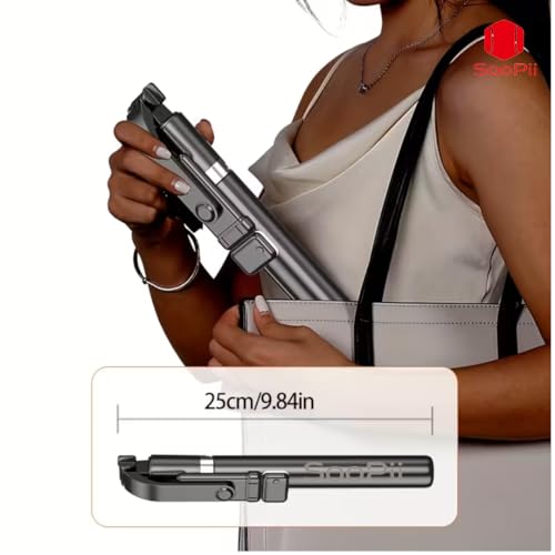 Image of 3-in-1 Selfie Stick Tripod with Light 67 Inch Extendable Long Tripod Stand with Wireless Remote, 360 Rotation, Adjustable Phone Holder for Travel, Makeup, Vlogging, Compatible All Smartphones