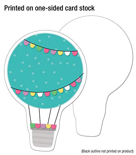 Image of Carson Dellosa 36-Piece Pastel Hot Air Balloon Decorations, Colorful Cardstock Cutouts for Back to School, Bulletin Board, Name Tags, Classroom Decor, Teacher Supplies for Elementary and Preschool