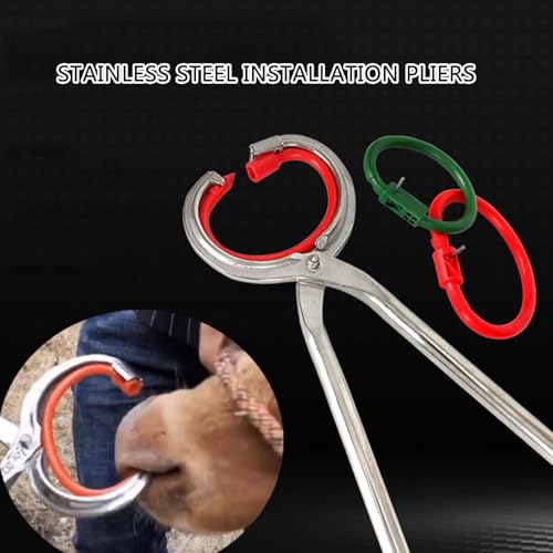 QWQJ Cattle Nose Rings Pliers for Animal Husbandry Comfortable to Use Plier for Farm Use Piercing Drilling Tool