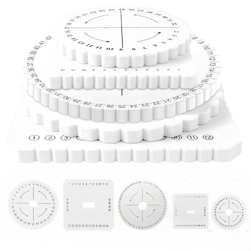 piopiocoing 5 Pcs Kumihimo Disk Include Square/Round 4 Inch & 6 Inch