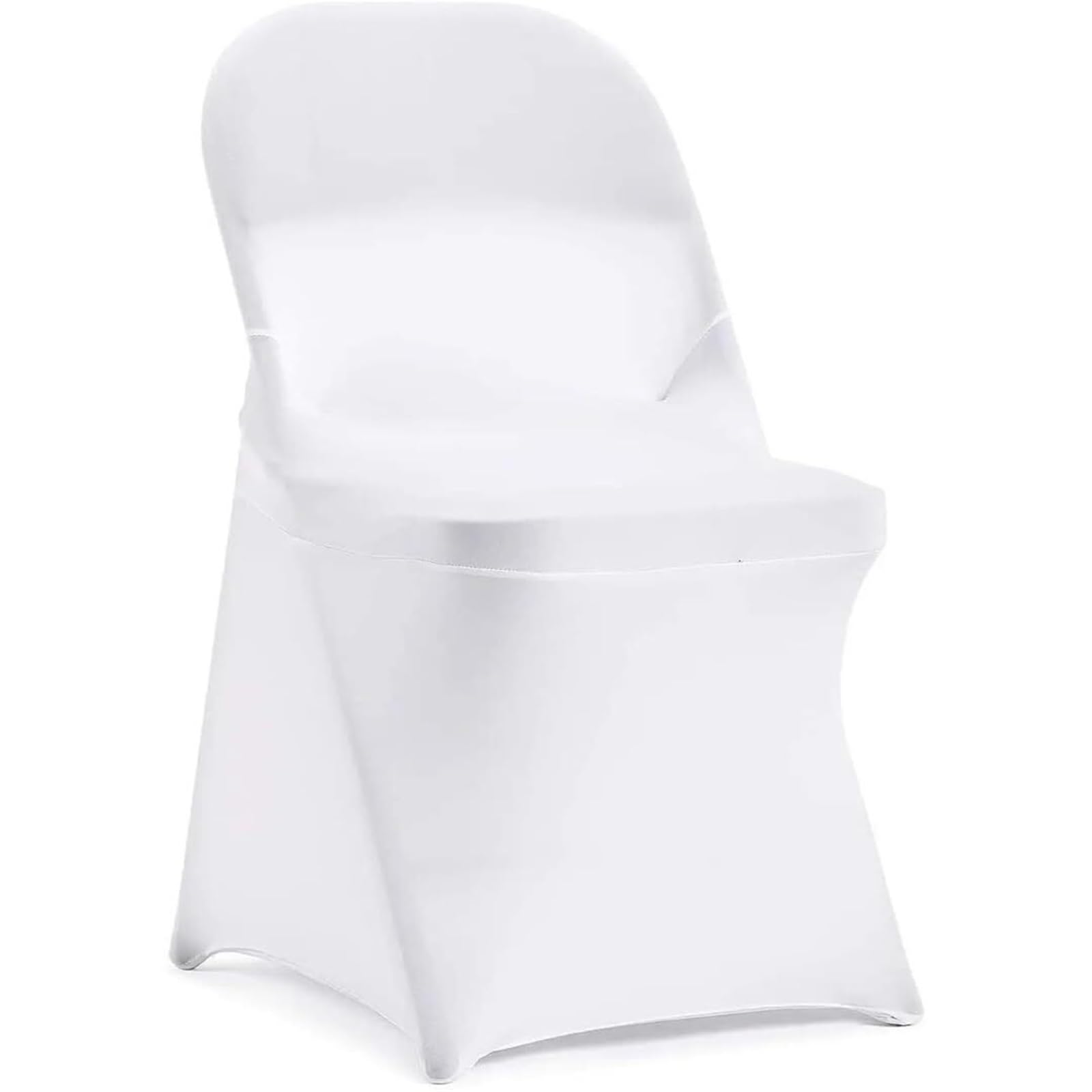 PBTMCD 50 Pcs Stretch Wedding Chair Covers With Skirt, Elastic Slipcovers For Banquets Hotels Parties Dinners(1#)