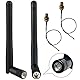 KHIYQILO WiFi Antenne 2.4GHz 3dBi SMA Connector U.FL für WiFi Router Drahtlose Netzwerkkarte Sicherheit IP Kamera Videoüberwachung Monitor Bluetooth