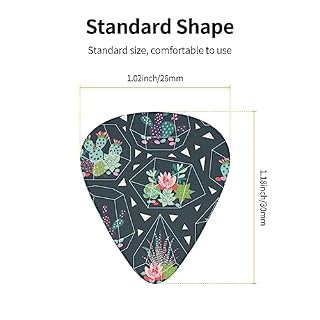 Lot de 12 médiators de guitare en forme de plantes et de cactus dans une boîte pour ukulélé guitare électrique basse - Les Beatles, Paul McCartney, John Lennon, RIngo Starr, George Harrison Lot de 12 médiators de guitare en forme de plantes et de cactus dans une boîte pour ukulélé guitare électrique basse – Image 4