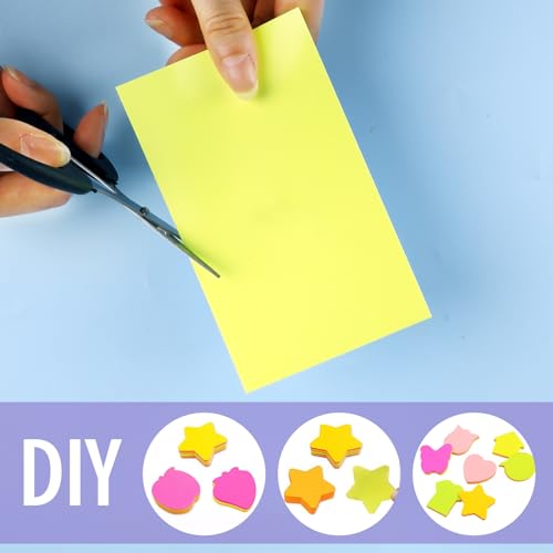 12 Blöcken Große Haftnotizen, 7,6 x 12,7cm Large Sticky Notes, Groß Pastell Haftnotizen, Bunt Selbstklebende Klebezettel, Moderationskarten Selbstklebend für Schule, Zuhause, Büro,To-Do-Liste