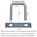 4 Pack Square U-Bolts for Trailer- Galvanized Steel Clamp Set, Fits 2/2.5/3/3.5/4 Inch Wide Leaf Springs, 0.5in Heavy Duty Large Diameter U-Bolt (2.5in Inner Width)