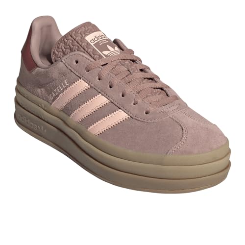Image of adidas Womens Gazelle Bold Lace Up Sneakers Shoes Casual - Brown
