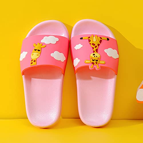 Image of MEMON Toddler Little Kids Dinosaur Beach /Pool /Shower Slides /Anti-Skid Home Bath Slippers /Cute Summer Outdoor Shoes for Girls and Boys