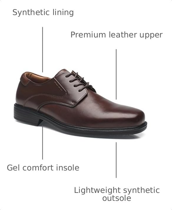 Image of Wide Width Brown Oxfords for Men by La Milano