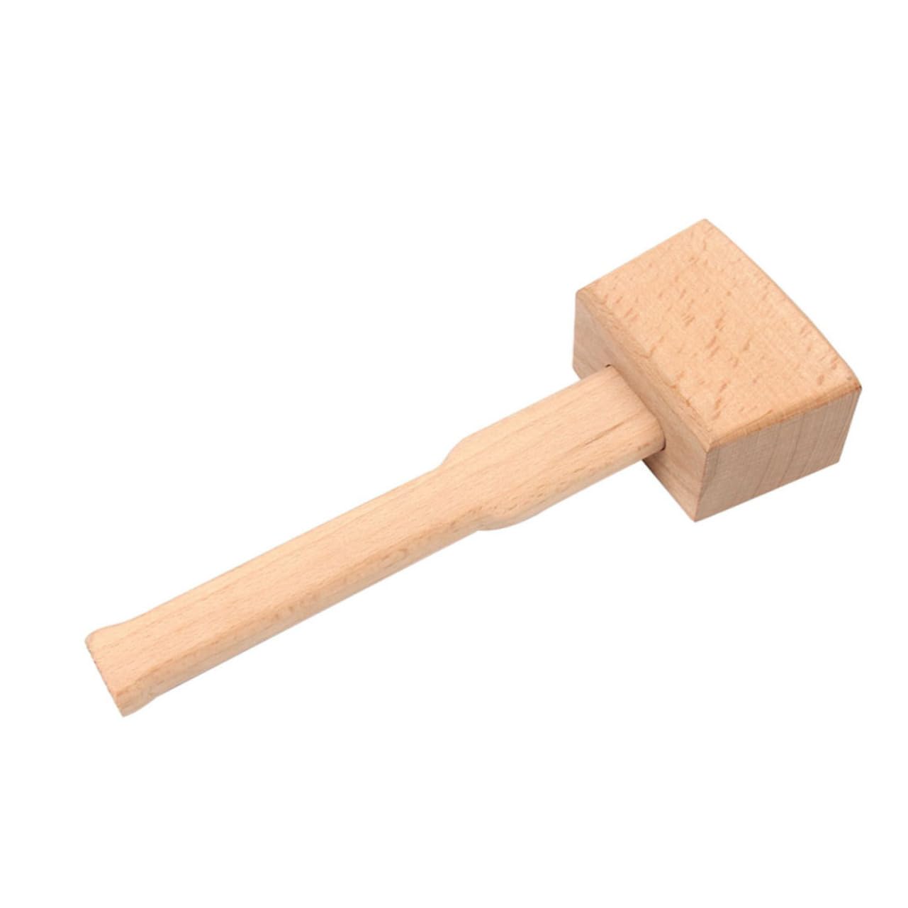 DOITOOL Leather Carving Hammer Diy Hammer for Woodworking Carpenter's Mallet Wooden Handle
