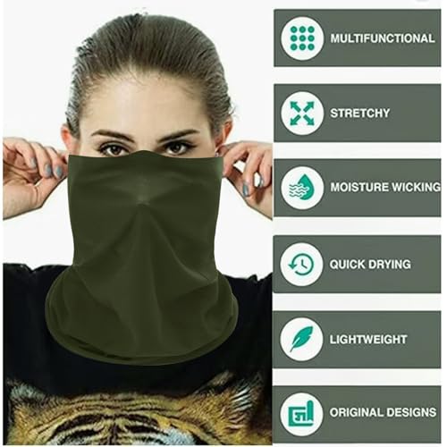 Image of Neck Gaiter Masks Tube Scarf,Seamless Bandanas Buffs Gators,Ourdoor Face Mask Face Covering Multi Headwear
