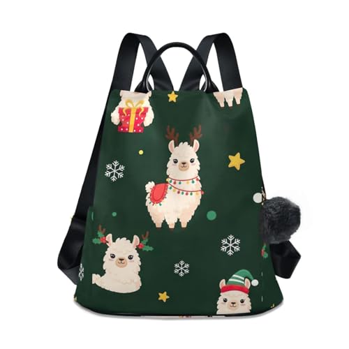 Sac à dos Noël lamas mignon pour femme parfait pour flâner en ville